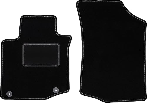 Wielganizator Alfombrillas Delanteras de Coche, Color Negro, aptas para: Peugeot