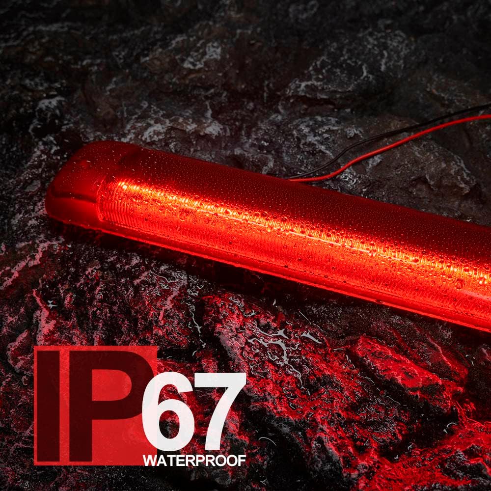 OQHAIR 3rd Third Brake Light Car Rear High Mount 3Rd Brake Stop Lamp Spoiler For KIA Sorento 2015-2018