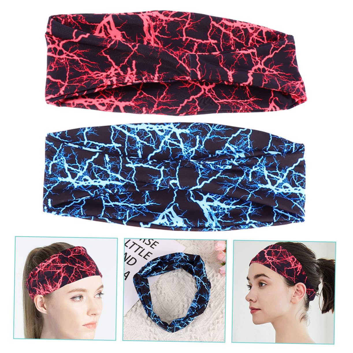 BESPORTBLE Diadema Deportiva Hair Band Bandas Cintas para El Pelo Banda para El Sudor Banda Deportiva para El Sudor Banda De Entrenamiento para El Cabello Spandex