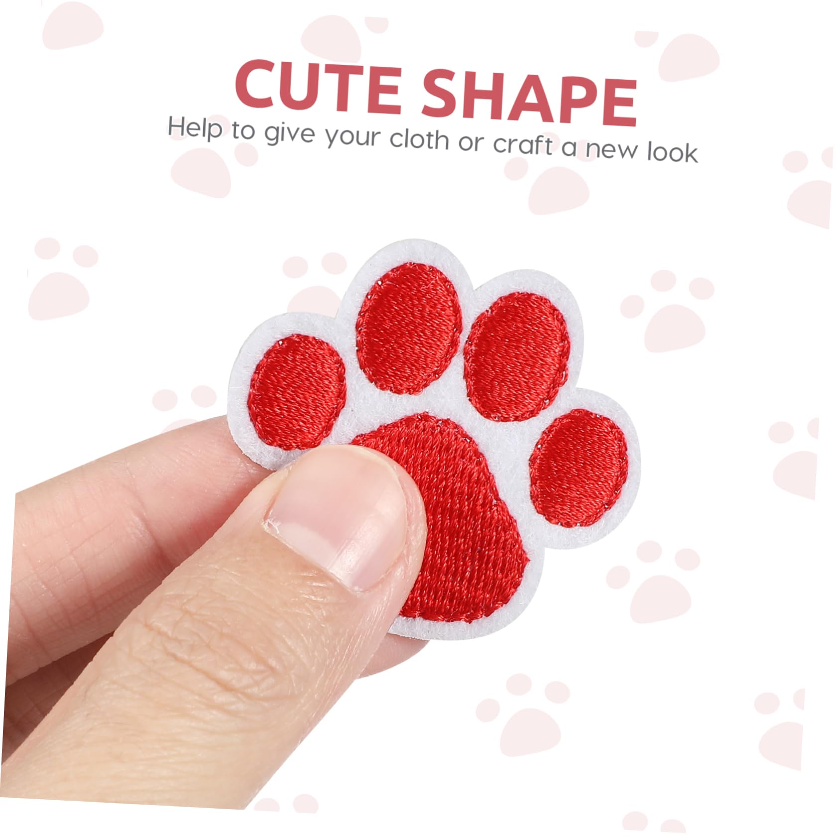 STOBOK 100pezzi Toppe Ricamate Impronta Di Cane Per Abbigliamento Accessori Fai Da Te Facile Da Cucire e Adesive Per Giubbotti e Borse