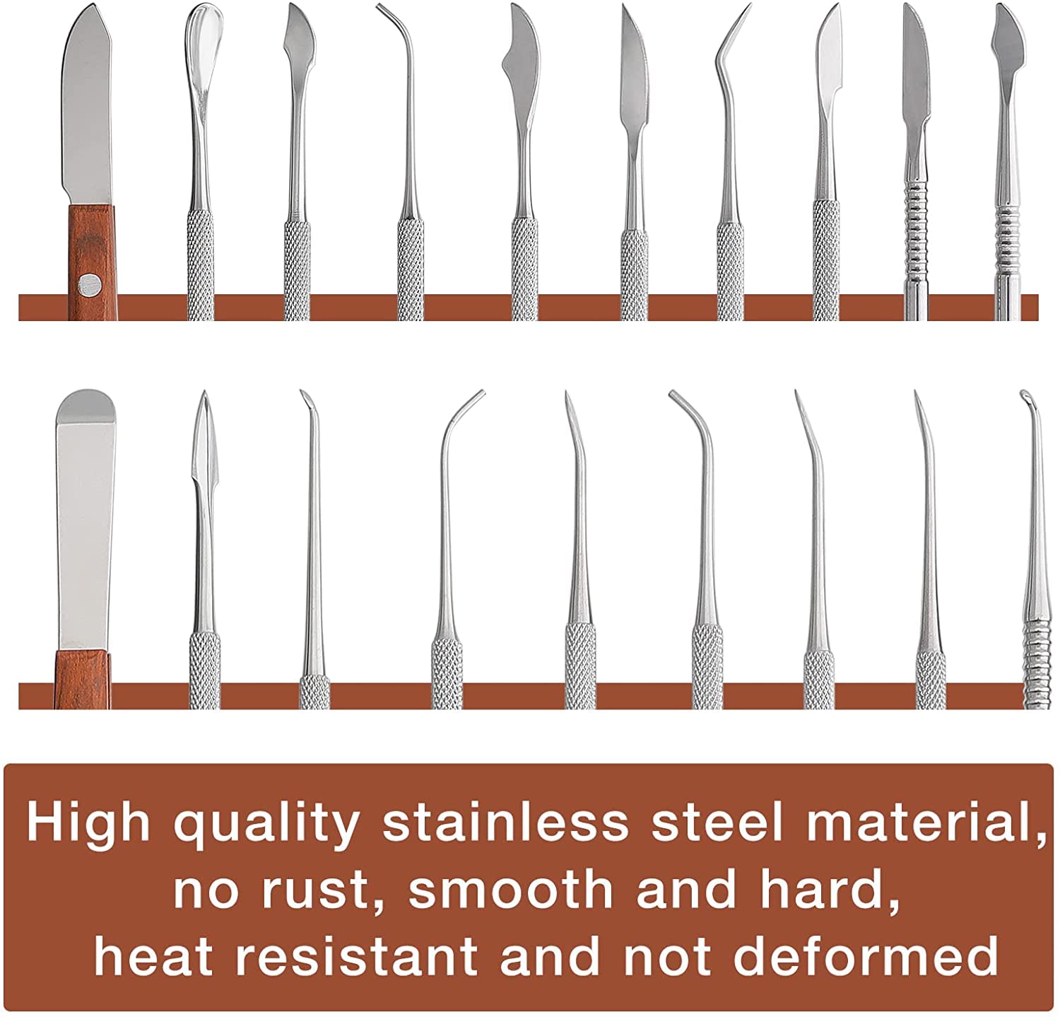 Set Di 5 Strumenti Per Intaglio Cera In Acciaio Inox - Con Custodia Metall O Per Scultura E Modellazione - Foto 14