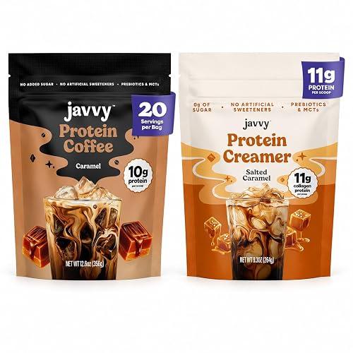 Javvy Protein Coffee & Creamer Bundle – Caramel Iced Coffee