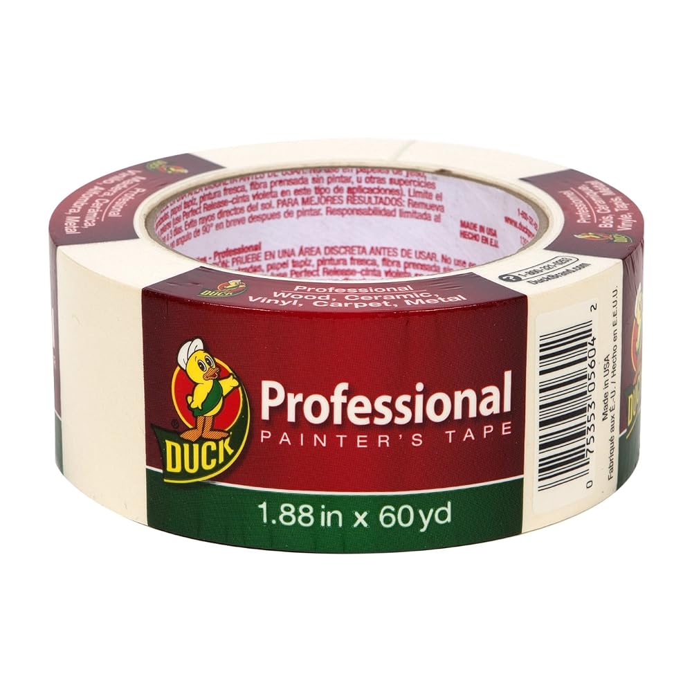 Duck Brand Professional Painter's Tape, 1.88 Inches by 60 Yards, Beige