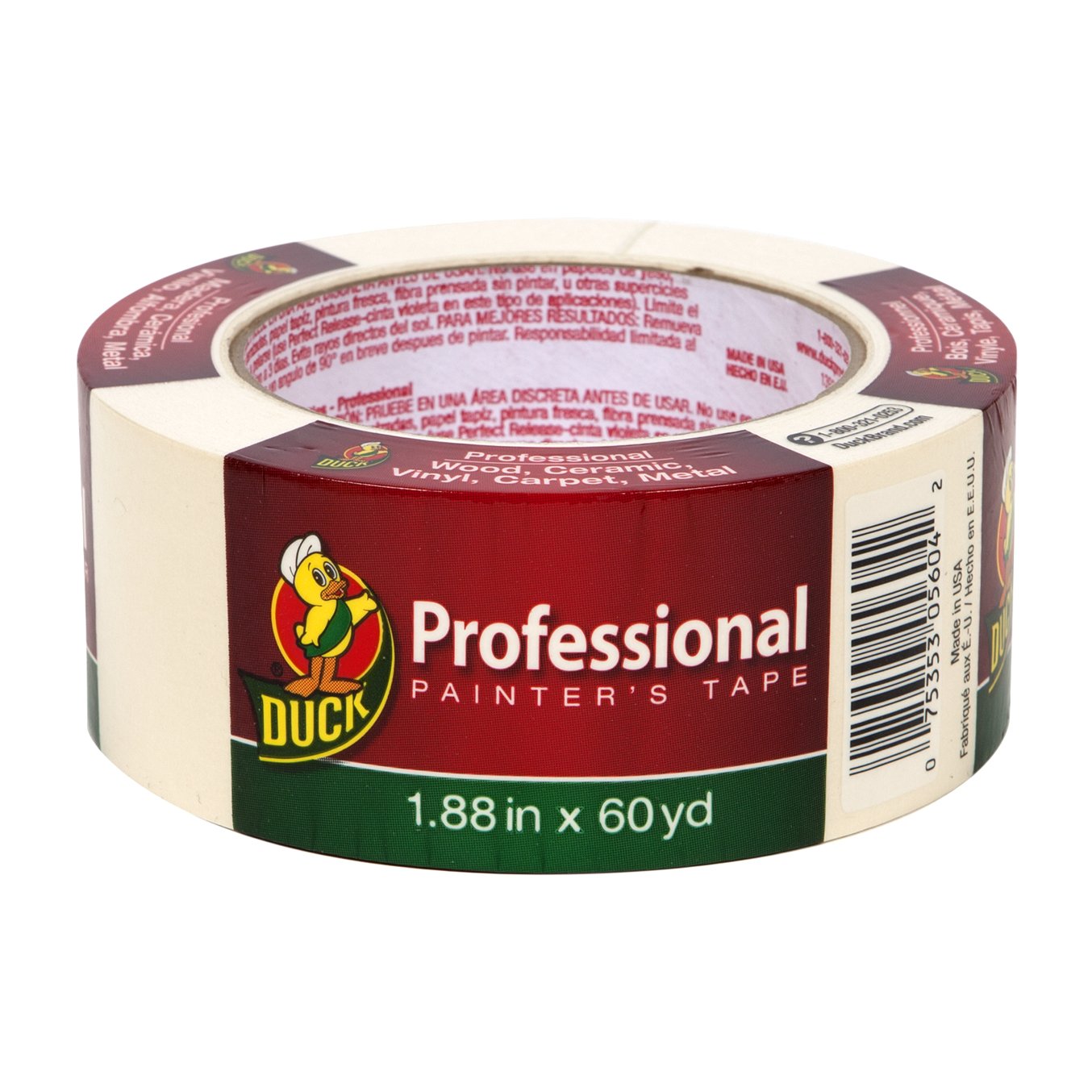 Duck Brand Professional Painter's Tape, 1.88 Inches by 60 Yards, Beige
