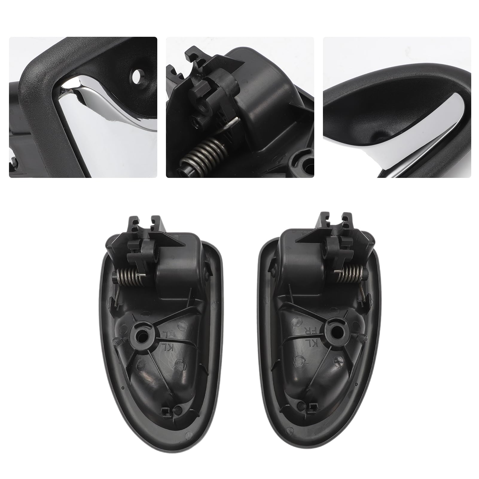 Manija Puerta Cubierta Manija Puerta Interior Tapa Manija Tirador Puerta Automóvil para Renault Clio 2 Mégane I Scenic 8200915599 8200915598 (1 par)