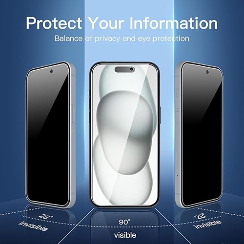 Miniatura 266 de NEW'C - Paquete de 3 protectores de pantalla para iPhone 14, iPhone 13, iPhone 13 Pro (6.1 pulgadas), protección mejorada de vidrio templado