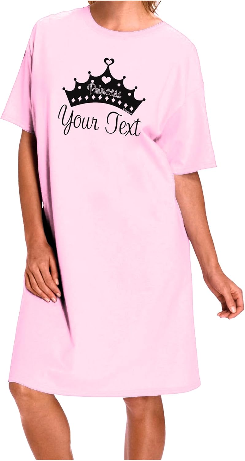 TOOLOUD Personalized Princess -Name- Design Adult Wear Around Short Sleeve Women's Night Shirt and Dress