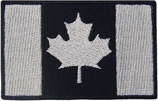 Tactical Canada Flag Patch Embroidered Morale Applique Fastener Hook & Loop Emblem
