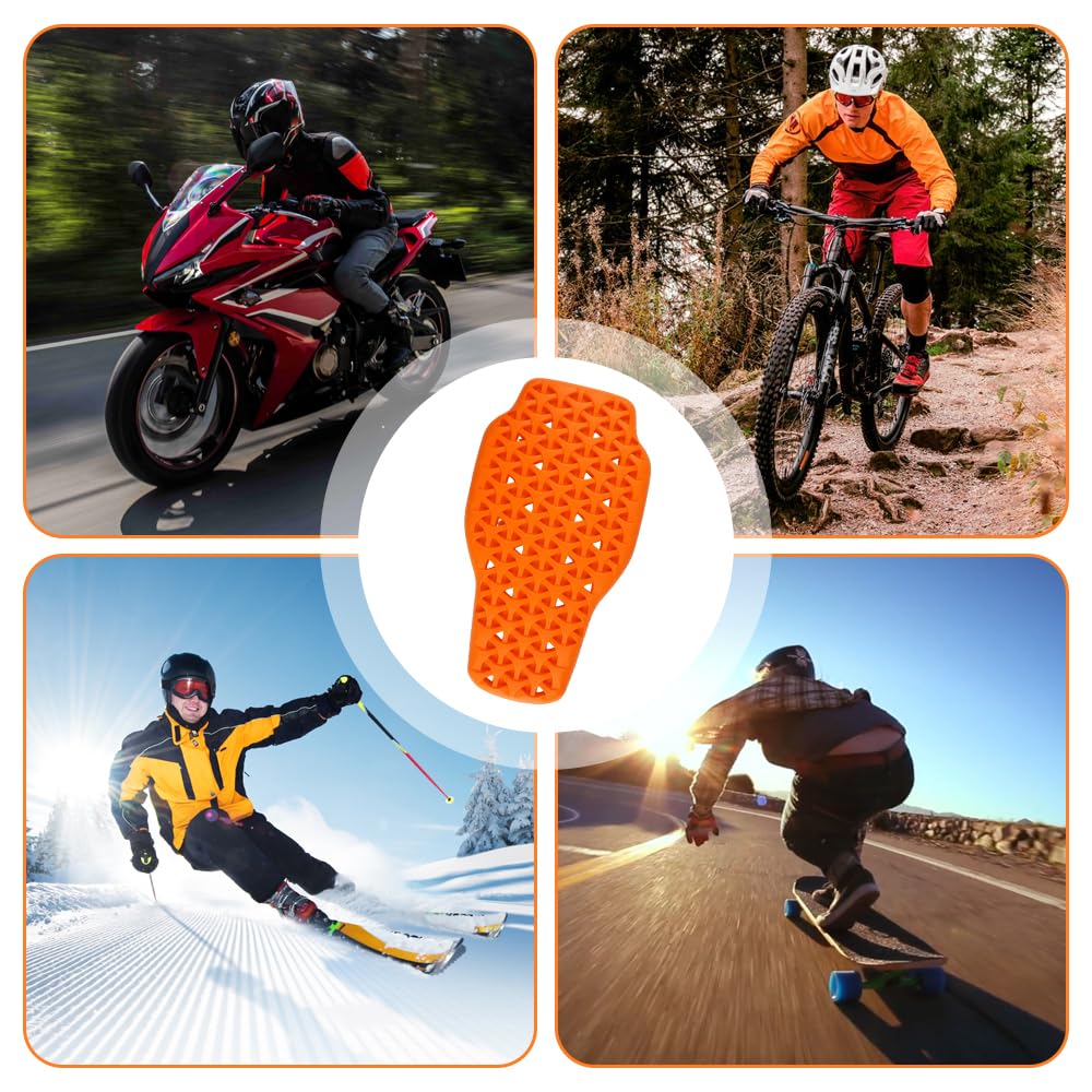 Motocyklowy ochraniacz pleców, zdejmowany ochraniacz na plecy motocyklowe, oddychające ochraniacze motocyklowe 42 x 23 cm, miękki komfortowy ochraniacz na plecy do motocykla, jazdy na nartach i | Zdejmowany, oddychający, miękki komfort, do motocykli, jazd