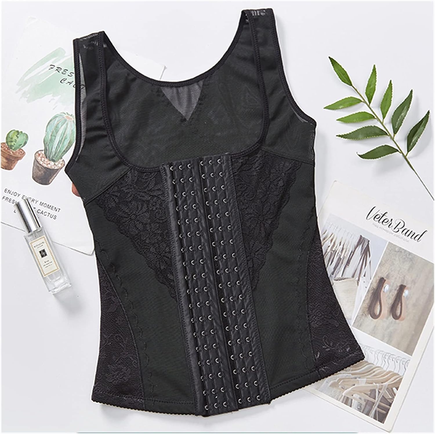 Women Waist Trainer Shapewear Tummy Control Cincher Slim Body Shaper Workout Girdle Underbust Corset Hook Tank Tops