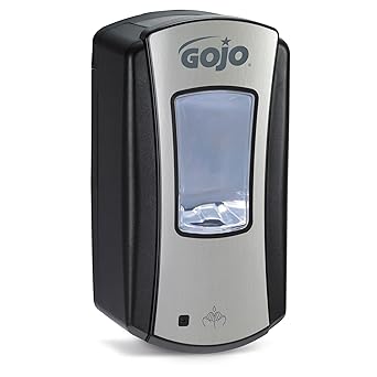 GOJO LTX-12 Touch-Free Foam Hand Soap Dispenser, Chrome/Black, for 1200 mL GOJO LTX-12 Foam Hand Soap Refills (Pack of 1) - 1919-01