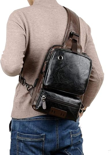 leather sling backpack