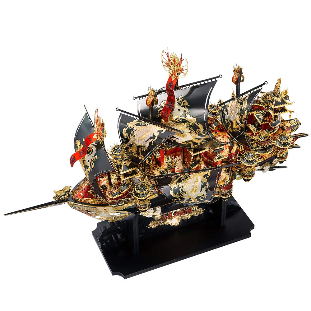Piececool 3D Puzzle Metall Piratenschiff Wind und Wellen, 3D Metall Puzzle Segelboot Schiffsset, Modell Schiffs für 340 Edelstahl, Extra Groß, Geburtstagsgeschenk, Modellbausatz Erwachsene, 709 Teile