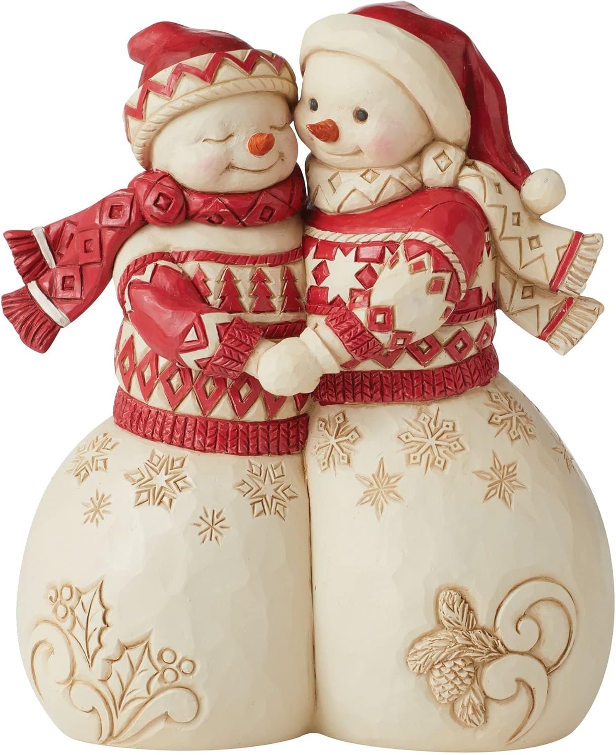 Enesco Jim Shore Heartwood Creek Nordic Noel Snowman Couple
