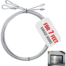 2PCS Garage Door Cables for 7 ft Door 8.5 Ft Heavy Duty Wire Replacement for Torsion Spring Systems, Rust Resistant Garage Door Repair Kit