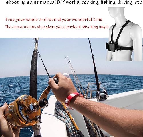 Miniatura 6 de Chaleco de arnés de montaje en el pecho del teléfono y soporte de clip para correa de cabeza para POVVLOG, compatible con iPhone, Samsung, GoPro