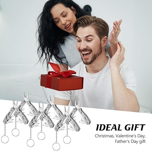 Miniatura 3 de Lasnten 24 alicates pequeños multiherramienta de regalo para hombres, de acero inoxidable, mini alicates plegables, abrebotellas, destornillador