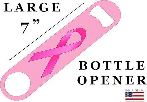 Miniatura 3 de Concientización resistente del cáncer de mama del regalo del abrebotellas de la cinta rosa