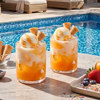 SiliFine 2 PCS Ice Cream Icon Juice Glasses