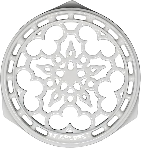 Miniatura 4 de Le Creuset Salvamanteles redondos de lujo de hierro fundido esmaltado, 9 pulgadas, Vapeur (Vapeur)