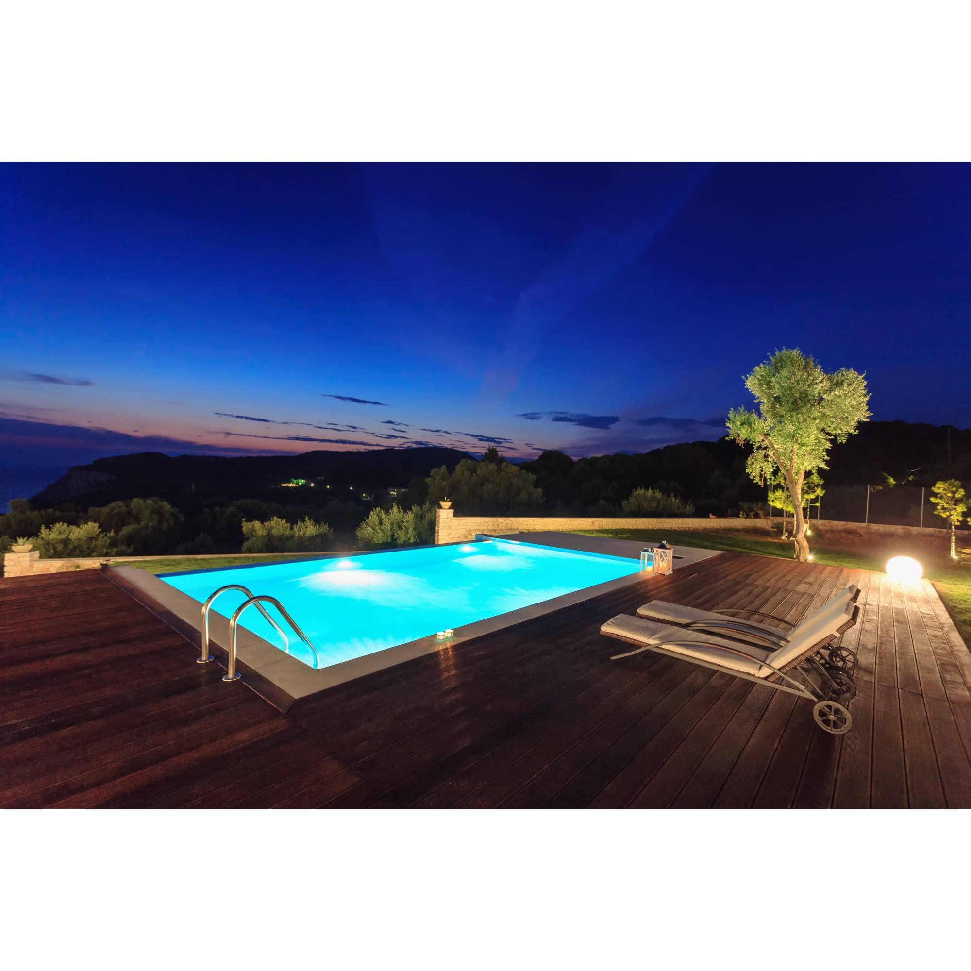 KWAD Styropor Pool Standard mit Edelstahlleiter 400 x 300 x 150 cm