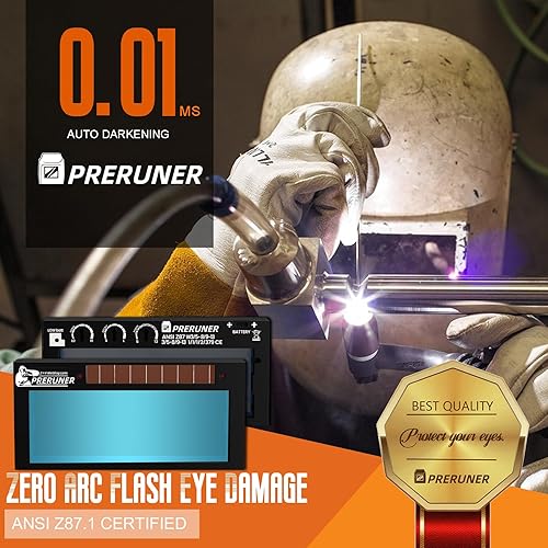 Miniatura 2 de Lente de soldadura de oscurecimiento automático 2x4, lente de soldadura 2x4 con tecnología HD True Color, reemplazo de lente de soldadura dorada