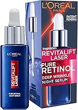 L'Oreal Paris Revitalift Laser Pure Retinol Serum, Anti-Wrinkle, Anti-Fine line, Retinol Night Serum For Face, Visible Results, Validated by Dermatologists, 30ml