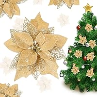 Vista 8 de Paquete de 12 adornos para árbol de Navidad con purpurina para árbol de Navidad, decoración de Navidad