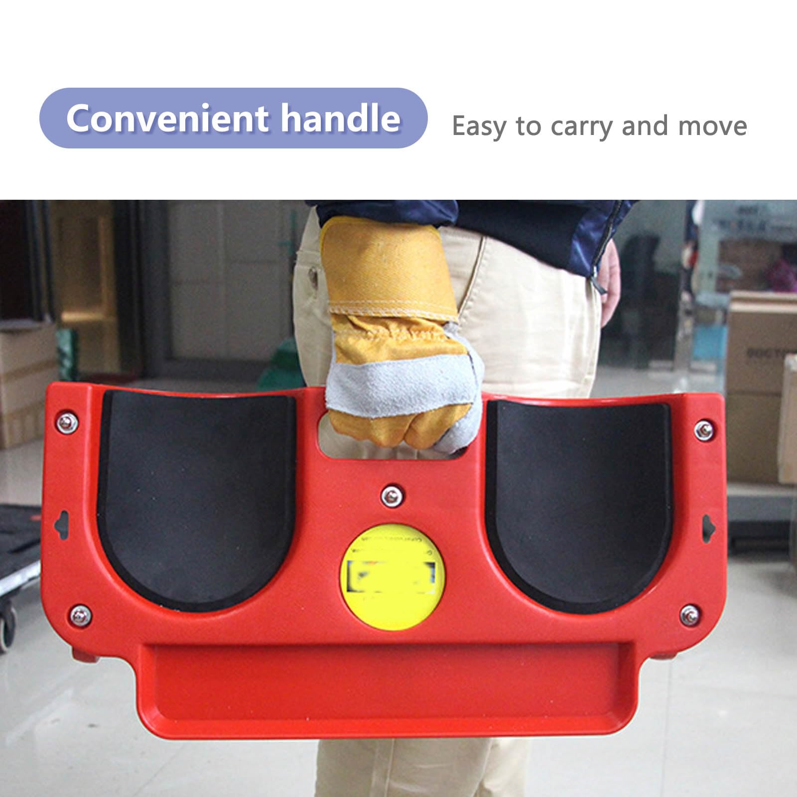 Rodilleras Rodantes Rodilleras Trabajo Suelo con 5 Ruedas Universales Rodilleras Resistentes para Trabajo Fuerte Capacidad de Carga Rodillero con Rodillos con Bandeja para Herramientas(Rojo)