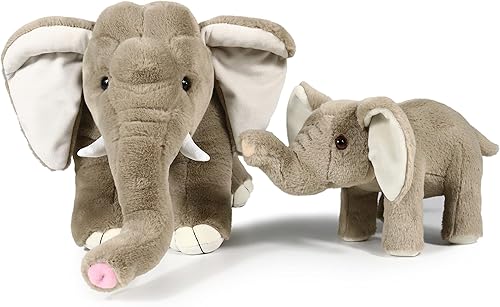 Miniatura 8 de Ice King Bear Conjunto de animales de peluche para mamá y bebé animales salvajes del zoológico Hippo