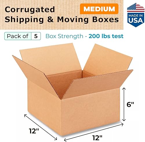 Miniatura 619 de Cajas para envío IDL Packaging - B-1266-5 de cartón corrugado, tamaño pequeño, de 12 pulgadas de largo x 6 pulgadas de ancho x 6 pulgadas de alto