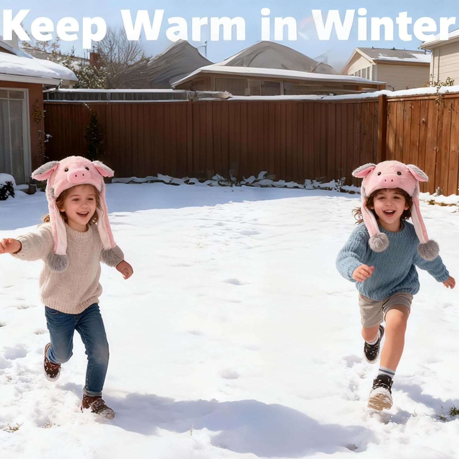 Animal Plush Hat with Moving Jumping Ears Pop Up Beating Hat Plush Cosplay Dress Up Funny Gift for Kids Adult - Image 5