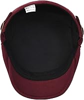 Vista 10 de VOBOOM Hombres Newsboy Cap Algodón Flat Ivy Gatsby Driving Hat Negro