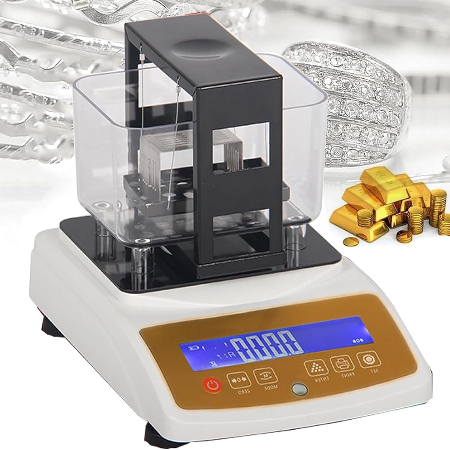 Precious Metal Carat Purity Analyzer Gold Density Meter Gold Purity Tester with Digital Display for Jewellers and Pawnshops 120K