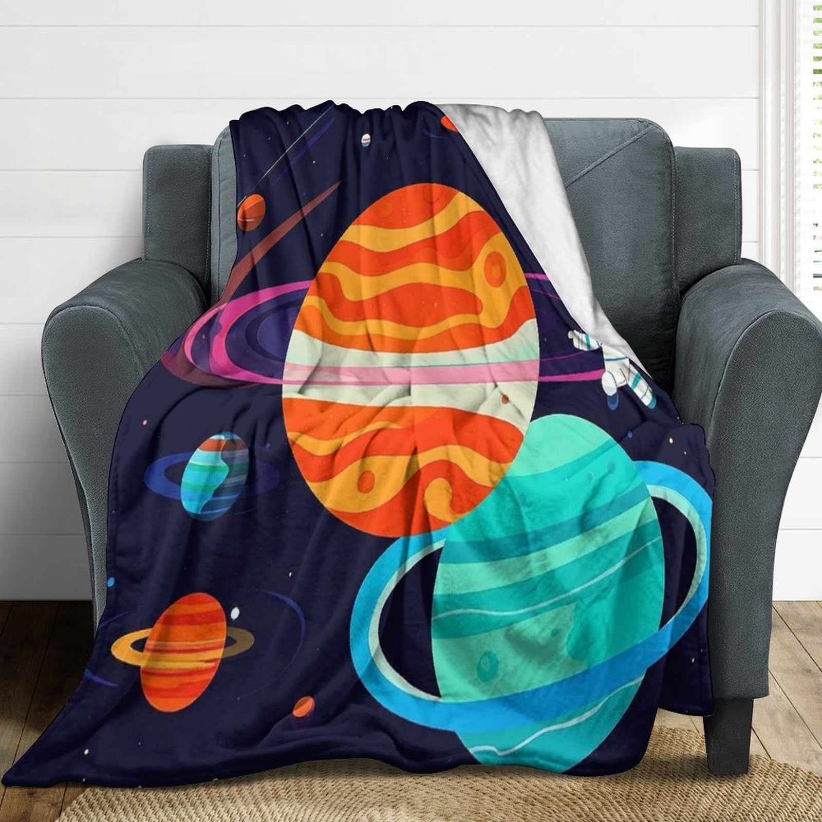 Couverture astronaute en flanelle pour vos voyages et campings
