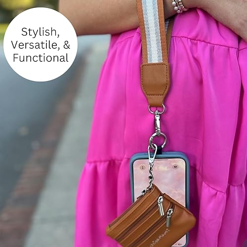 Miniatura 4 de Correa para teléfono Clip & Go - Cadena cruzada para teléfono con bolsa de cartera con cremallera - Soporte para tarjeta de teléfono para monedero