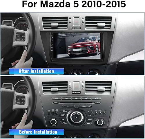 Miniatura 2 de 2+32GB Android 11 Car Stereo para Mazda 5 2010-2015,9 pulgadas Pantalla táctil Radio de coche Android Unidad principal con Mirror Link GPS WiFi