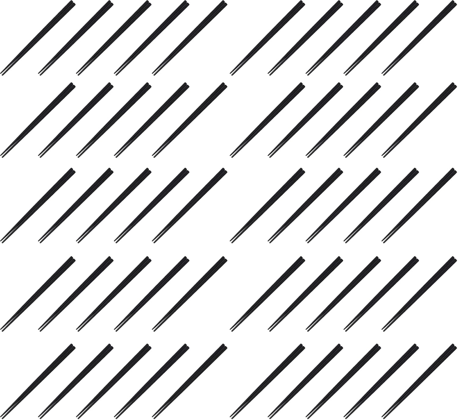 Fukui Craft SPS Resin Chopsticks, Made in Japan, Dishwasher Safe, Ebisu Muscle Square Chopsticks, Black, 8.9 inches (22.5 cm), Set of 10 Pairs