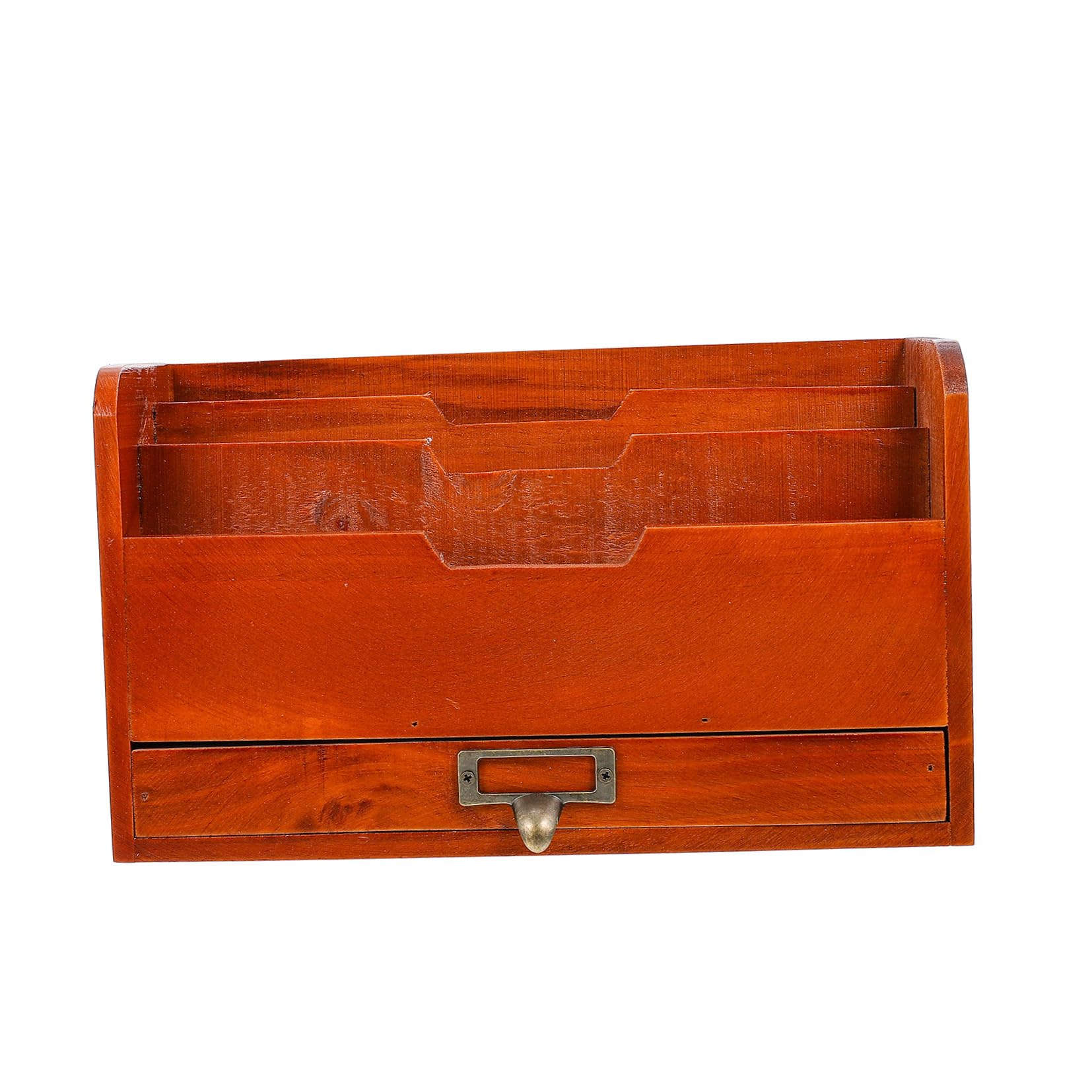 Supvox Holz Aufbewahrungsbox mit Schublade für Büro und Schmuck Stapelbar und Belastbar Praktische Schubladenstruktur für Schreibtisch und Ordnung