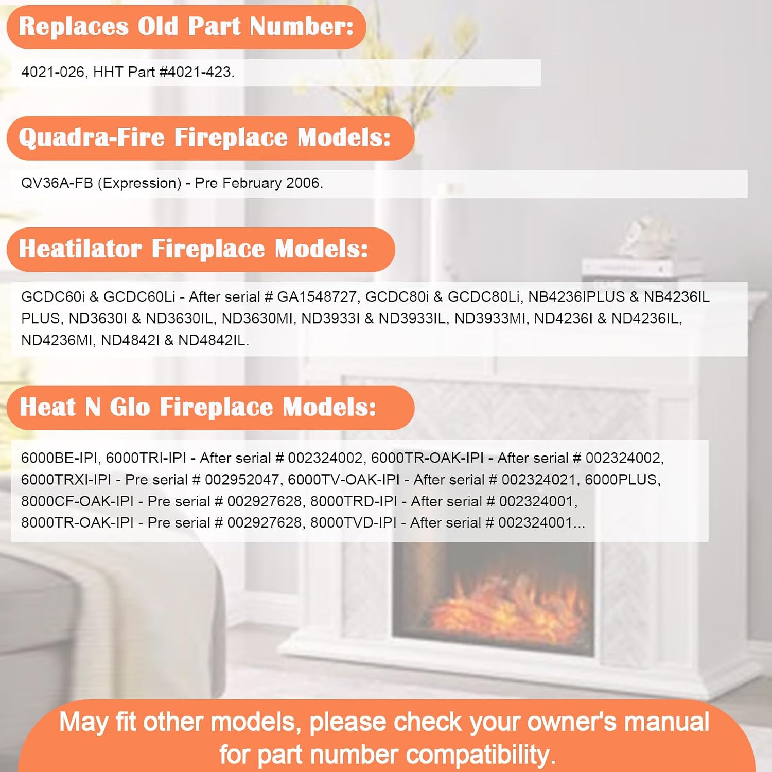 Hiorucet Pilot Assembly 4021-423 Propane Gas for Heatilator ND4236I, ND4236IL, Heat N Glo SL-550TRS and Quadra-Fire Fireplaces Parts, Quadrafire Heatilator & Heat N Glo Pilot Assembly - LP 4021-423.