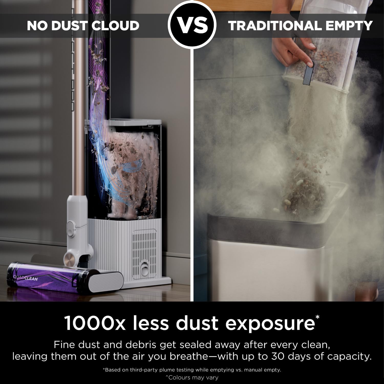 Vacuum head with EdgeDetect technology cleaning along a wall