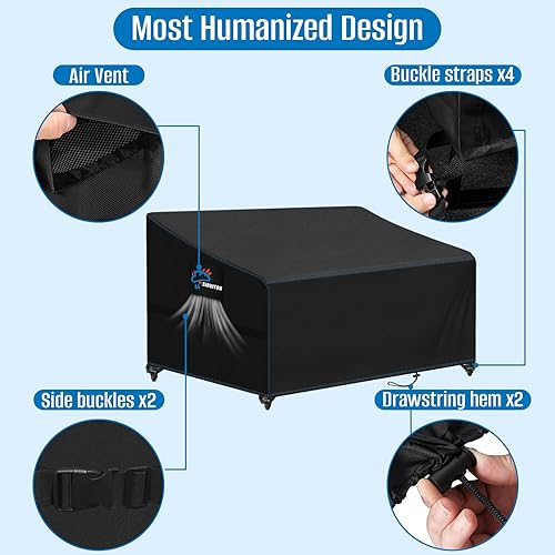Miniatura 23 de SIRUITON Funda para sofá de 2 asientos, sofá biplaza, 51 pulgadas de ancho x 27 pulgadas de profundidad x 35 pulgadas de alto, funda impermeable
