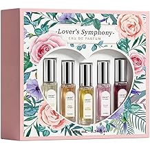 5-Piece Lover's Symphony Eau de Parfum Set &ndash; Floral &amp; Fruity Perfume Sample Set for Women, Travel Size Mini Spray, Gift Box for Holiday Birthday Valentine's Day