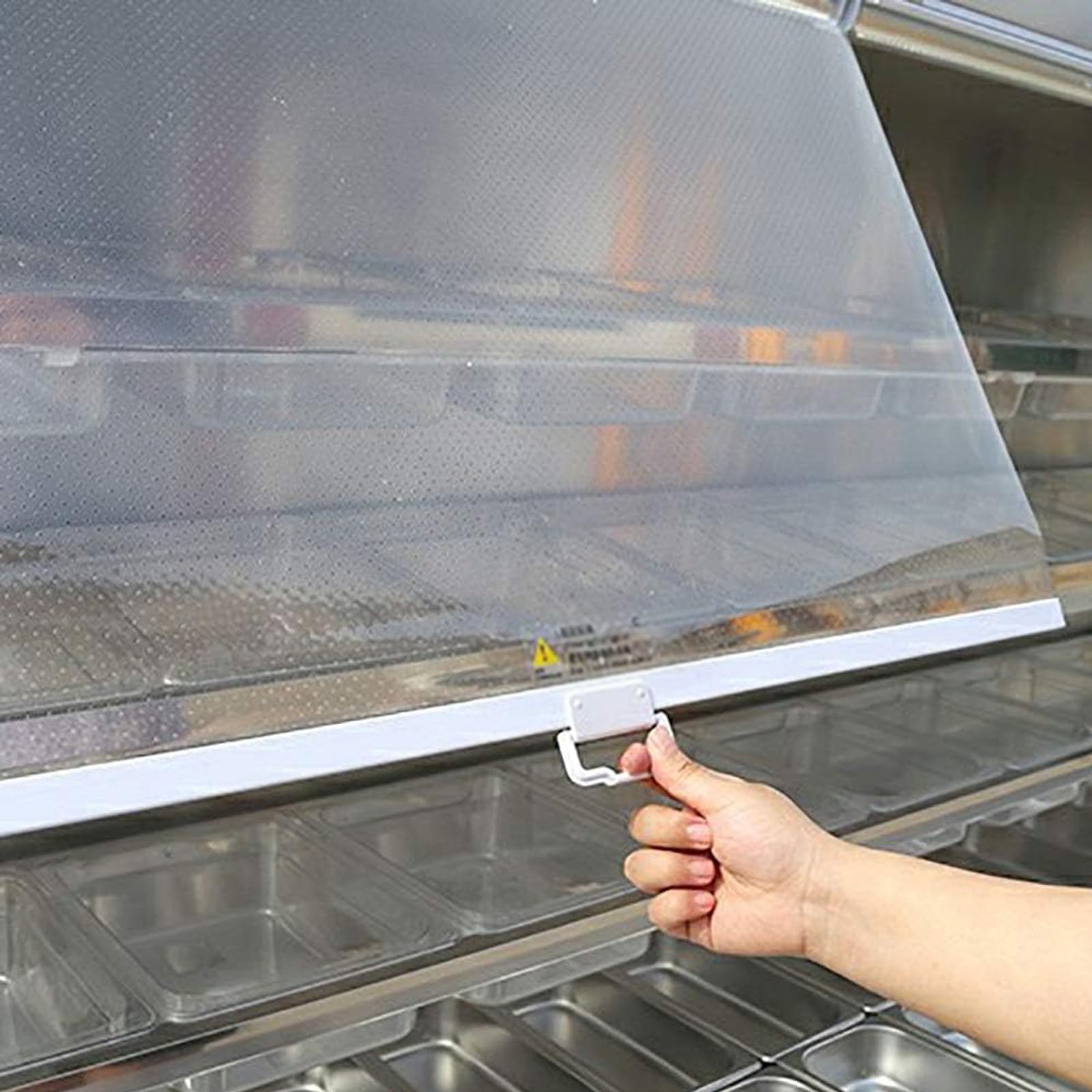 ransparen - Copertura per alimenti arrotolabile in plastica Curain, dimensioni personalizzabili, per vetrine refrigerate, perfetta per resauran, bar e uso domestico (W40 x H100 cm)