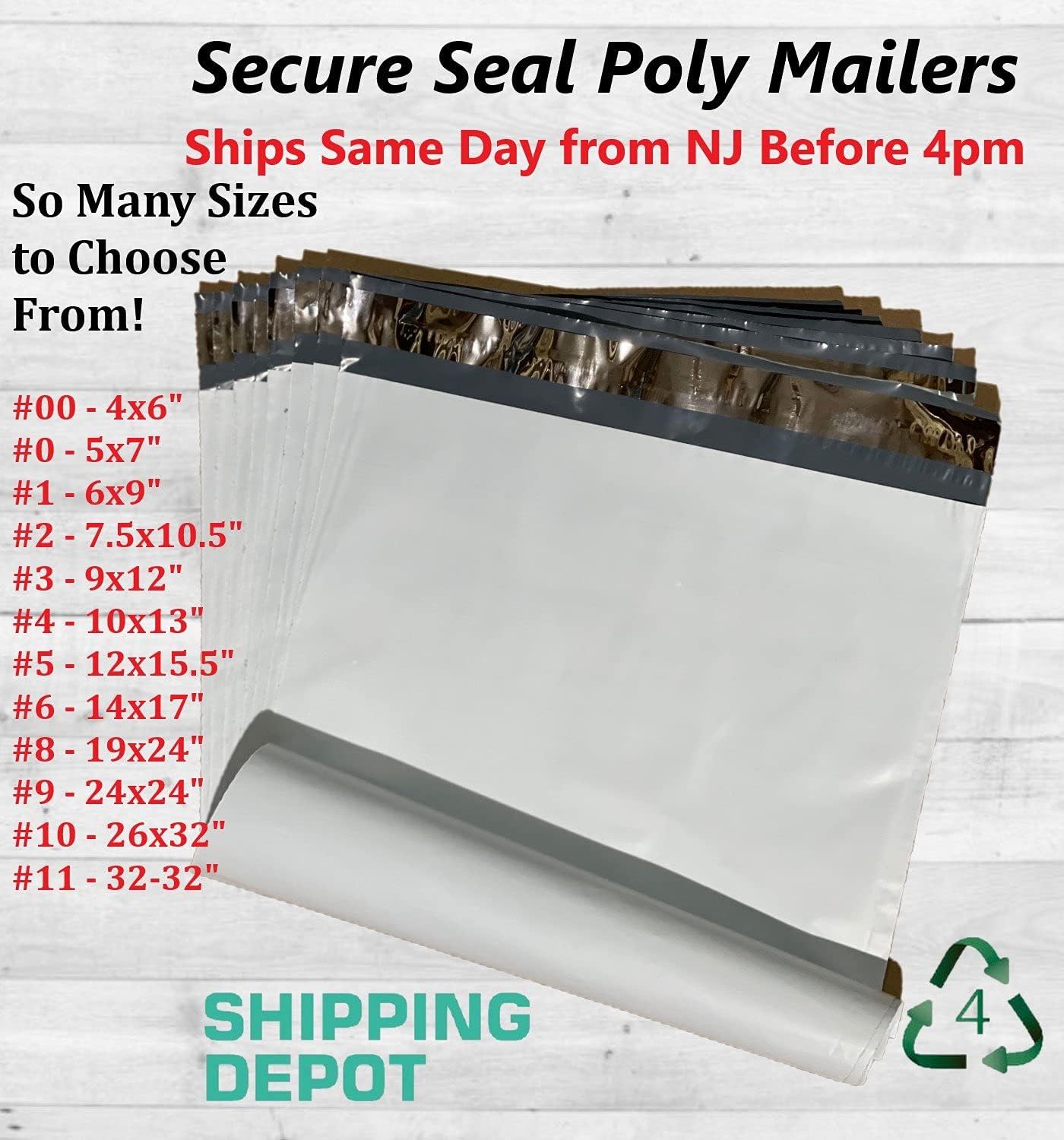 100 Pack of 26" x 32" White Poly Mailers - Self Sealing Shipping Envelopes - Large Plastic Shipping Mailers - White Poly Bags, Durable, Multipurpose, Water Proof - Packaging Bags for Small Business : Office Products