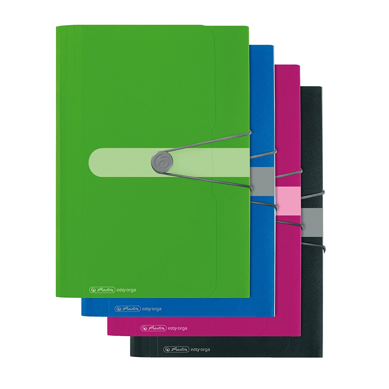 5 Stück Herlitz 11208394 Fächermappe A4 PP 12 Fächer schwarz