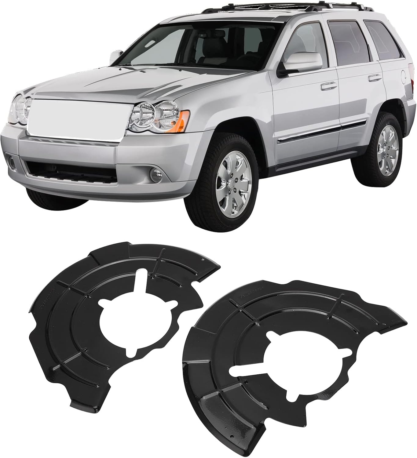 Acouto Brake Disc Dust, for Front Left Right 52090433AC Side Rotor Splash Dirt Backing Plate