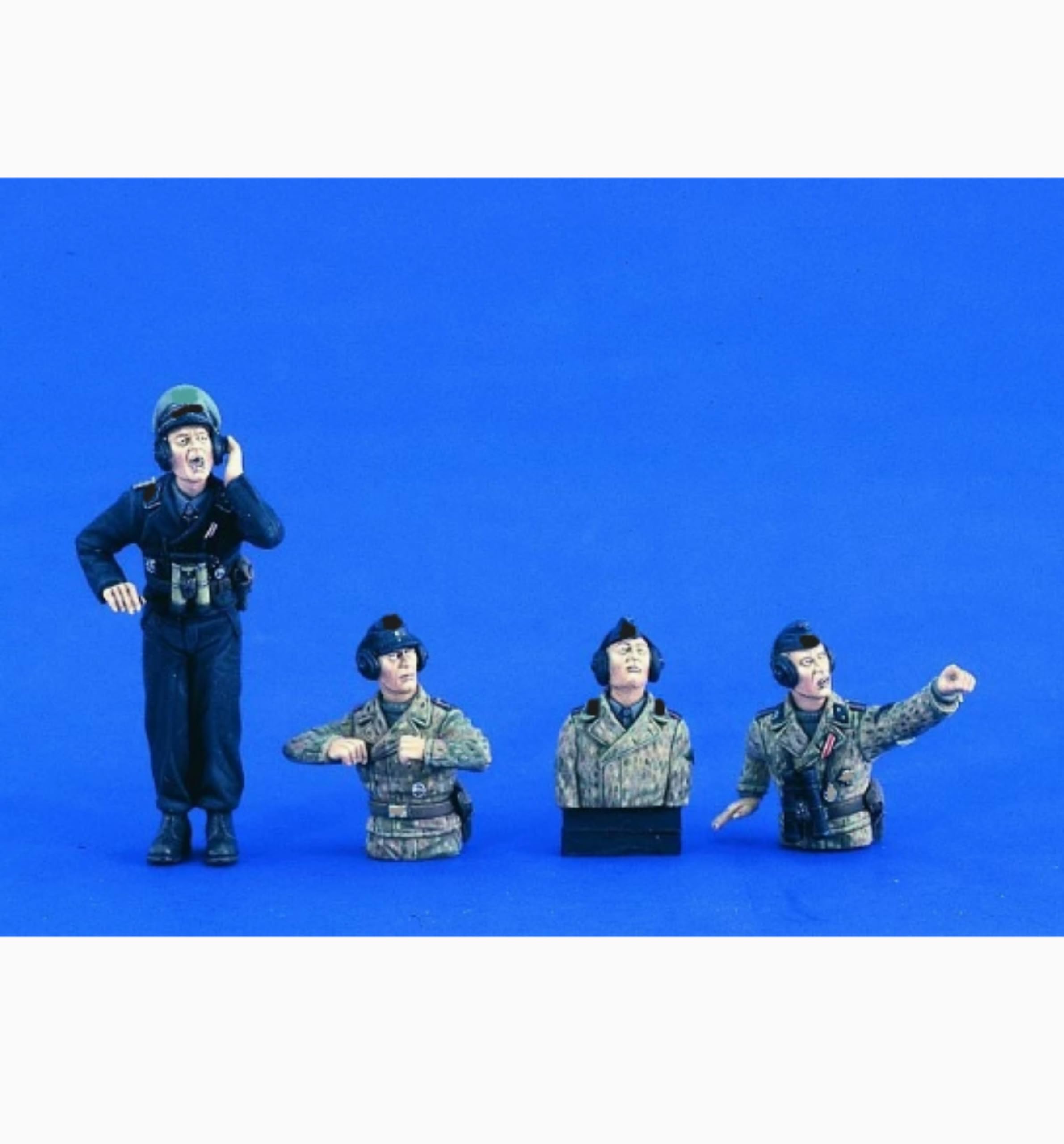 TRUEGRIS 1/35 WWII German Tank Soldier Resin Model Kit Unpainted and Unassembled (4 people, no tank) //k5w3J14