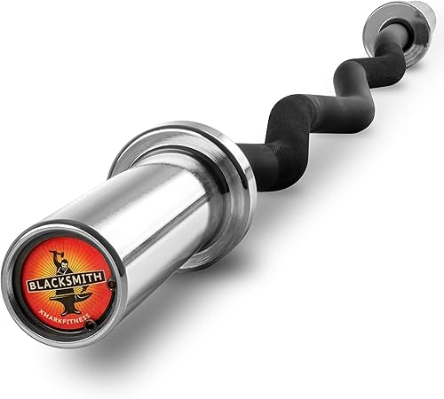 Miniatura 2 de XMark - Barra de rizo olímpica con pesos para pesas, par o conjunto de pesas olímpicas TRI-Grip, calidad premium, revestimiento de goma XM-3377 con