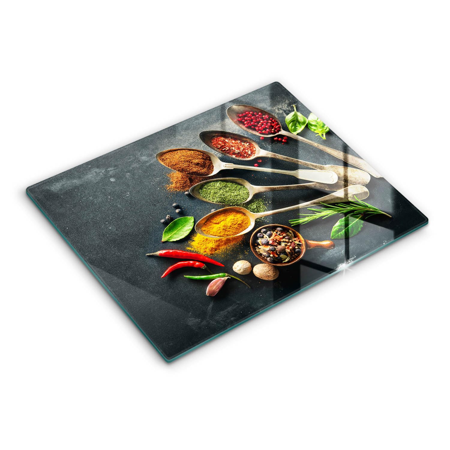 Planche à découper induction Wallfluent 52x40cm protège-plaque épices